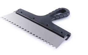 Шпатель  250мм зубчатый  6*6 мм с антикорр.покрытием нерж.сталь  АКОР (24шт/уп) 4680031534246