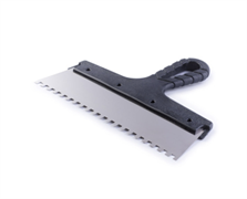 Шпатель  300мм зубчатый  6*6 мм  с антикорр.покр, нерж. сталь АКОР (24шт/уп) 4680031534253