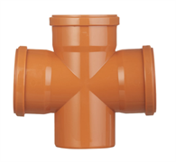 Крестовина 110/110/110х87,5° РЫЖАЯ нар.канализ.(15) VALFEX  31110110