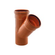 Тройник 45° 160-160 нар.канализ рыжий(18) VALFEX  33160160