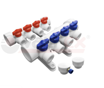 Коллекторная группа 32х20 на 4 выхода (4/1) (Valfex) БЕЛАЯ 