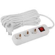 UDL-16-3100-ES Greenline 3 розетки с заземлением с выключателем 10м ПВС 3x1мм2 Удлинитель ЭРА Б0065040