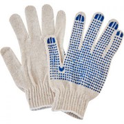 Перчатки х/б БЕЗ ПВХ, 6 нит.10 класс (белые) (300пар/уп) 00-00014637