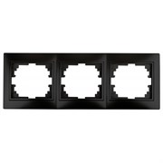 1-503-05  Intro Рамка на 3 поста гор., СУ, Plano, антрацит Б0044580