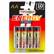Элемент питания Трофи LR6-4BL ENERGY POWER Alkaline (АА, пальчиковые) (4шт/уп) C0034657