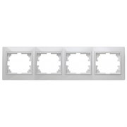 1-504-01 Intro Рамка на 4 поста гор., СУ, Plano, белый Б0027629