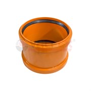 Муфта двухраструбная 110мм наружная канализация рыжая (60шт/уп) VALFEX  30106110