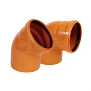 Отвод 45° 160мм для наружной канализации (15шт/уп) рыжий VALFEX 30102160