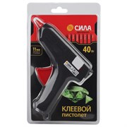 Клеевой пистолет СИЛА SGG40-01 40Bт под стержень 11мм (в комл. 11мм х 7cм 2 шт.) (24/48/384) Б0046683