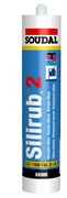 Герметик SOUDAL Silirub 2 F нейтральный универсальный бесцветный картридж 300 мл (15шт/уп) 157057