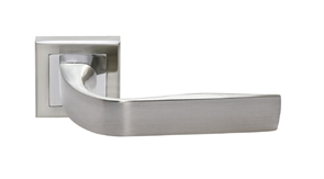 Ручка дверная Rucetti RAP 16-S SN/CP-IND,цвет-бел.никель/хром 9012448