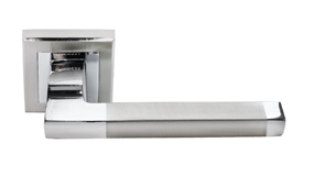 Ручка дверная Rucetti RAP 17-S SN/CP-IND,цвет-бел.никель/хром 9012781