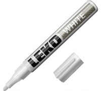 Маркер с нитроэмалью ,белый LEKO (12шт/144кор) 011904