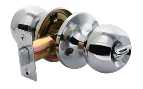 Ручка дверная(шар) Rucetti HK-01 WC PC ,комплект с механизмом фиксатор WC хром 9010654