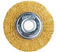 Щетка-крацовка  125мм ( 22,2/13/16 мм) дисковая для УШМ с переходником(10шт/уп) БИБЕР 70997