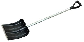 Лопата снеговая  460х395мм,№17 пластмассовая с ал.планкой д.32 без черенка 11425