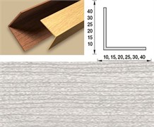 Угол 15х15 мм ясень серый 2,7 м (25шт/уп) У15 253 ЯСН СЕР