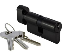 Ключевой цилиндр 60CK BL с заверткой (60мм) цвет-черный 9012520