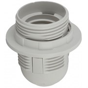 Патрон ЭРА Е27 с кольцом пластик белый (BOX50) Б0043748 Б0043748