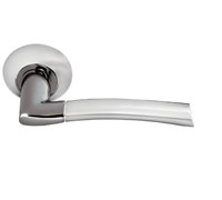 Ручка дверная  МОРЕЛЛИ  МН-06,SN/BN "Пиза",бел,никель/черн.никель 9010557