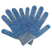 Перчатки х/б С ПВХ, 5 нит.10 класс,(серые) (300пар/уп) 00-00014635