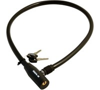 Замок-трос велосипедный НОРА-М №20 - Черный - 6х650 мм 13904