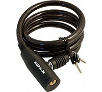 Замок-трос велосипедный НОРА-М №22 - Черный - 6х1000 мм 13907