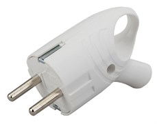 Вилка Vx4-W ЭРА с/з 16А угловая с кольцом белая Б0039676