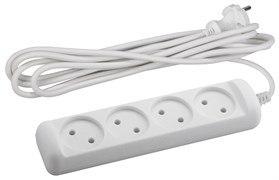 U-4-3m-2x1 без заземления 4 розетки 3м ПВС 2x1мм2 10А Удлинитель ЭРА Б0028362