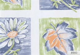 8083 D&B 45 см/8 м цветы и листья синие 00000003103