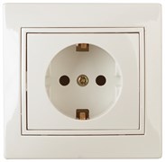 1-202-02 Intro Розетка 2P+E Schuko, 16А-250В, IP20, СУ, Plano, сл.кость (10/200/2000) Б0053876