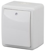 11-1402-01 ЭРА Выключатель с подсветкой IP54,10АХ-250В, ОУ, Эра Эксперт, белый (16/160/2560) Б0020671