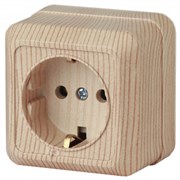 2-202-11 Intro Розетка 2P+E Schuko, 16А-250В, IP20, ОУ, Quadro, сосна Б0027651