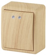 11-1202-11 ЭРА Выключатель с подсветкой,10АХ-250В, IP20, ОУ, Эра Эксперт, сосна Б0020659