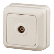 2-301-02 Intro Розетка TV одиночная, IP20, ОУ, Quadro, сл.кость Б0027659