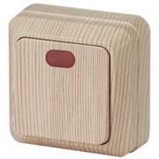 2-102-11 Intro Выключатель с подсветкой, 10А-250В, IP20, ОУ, Quadro, сосна (10/200/3600) Б0027636