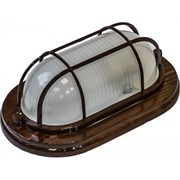 Светильник ЭРА НБО 04-60-022 Кантри дерево/стекло решетка IP54 E27 max60Вт232х140овал орех Под заказ Б0048418