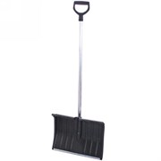 Лопата снеговая  500х390мм,№13  пластмассовая с оц.планкой ,ф32 с мет/ч (черенок обжатый) и ручкой 13829