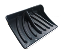 Лопата снеговая  465х340мм,КРЕПЫШ-2  пластмассовая с оц.планкой из морозо. пластика,ф32 без черенка *13749