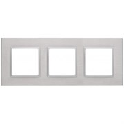 14-5203-03 ЭРА Рамка на 3 поста, металл, Эра Elegance, алюминий+алюм Под заказ Б0034553