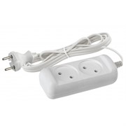 UX-2-5m без заземления 2 розетки 5м ШВВП 2x0,75мм2 6А Удлинитель ЭРА Б0038559