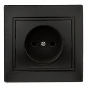 1-201-05 Intro Розетка 2P, 16А-250В, IP20, СУ, Plano, антрацит  Б0053867