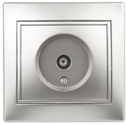 1-301-03  Intro Розетка TV одиночная, IP20, СУ, Plano, алюминий Под заказ Б0030078