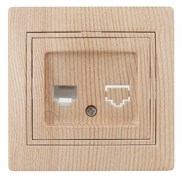 1-303-11  Intro Розетка информационная RJ45, IP20, СУ, Plano, сосна Под заказ Б0030089