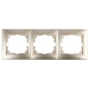 1-503-04 Intro Рамка на 3 поста гор., СУ, Plano, шампань Б0030099