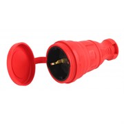 Розетка кабельная R8-RED-IP44 ЭРА c/з  прямой 16A IP44 красный каучуковый  Б0044548