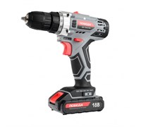 Дрель-шуруповерт аккум. ПОБЕДА ДА-18/2 Ли(18в,2*2.2акб,2скор,400,1490об/мин,d оснастки 10(АКБ в комп 180201636