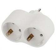 Тройник ЭРА SPx-2e-W на 2 розетки с/з 16А белый Б0053478