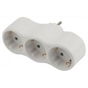 Тройник ЭРА SPx-3e-W на 3 розетки с/з 16А белый Б0053479