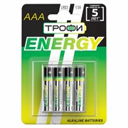 Элемент питания Трофи LR03-4BL ENERGY Alkaline (ААА, мизинчиковые) (4шт/уп) Б0017044
